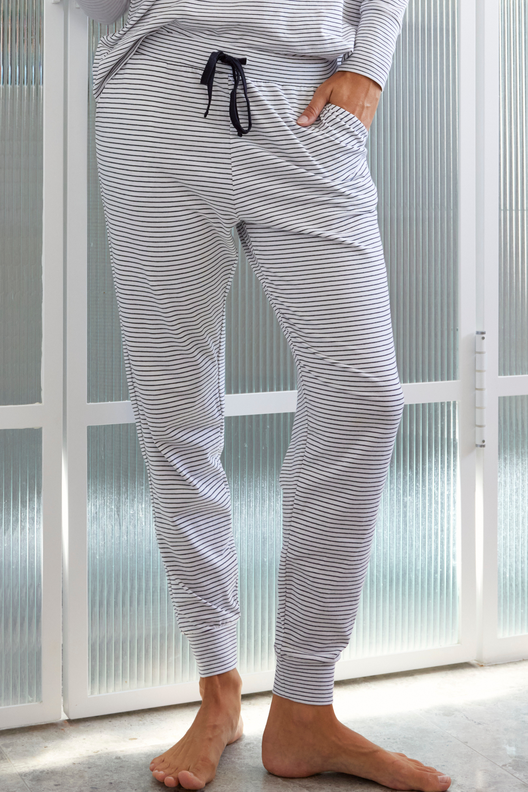 Jogger pants - Navy stripe