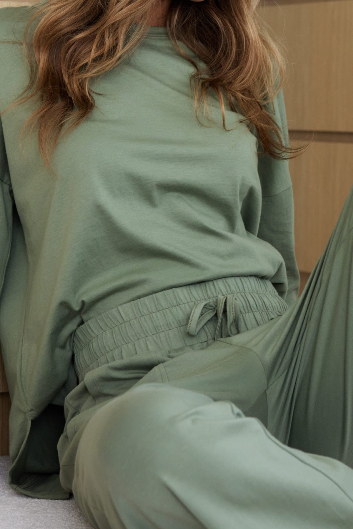 Slouchy PJ set - Soft green
