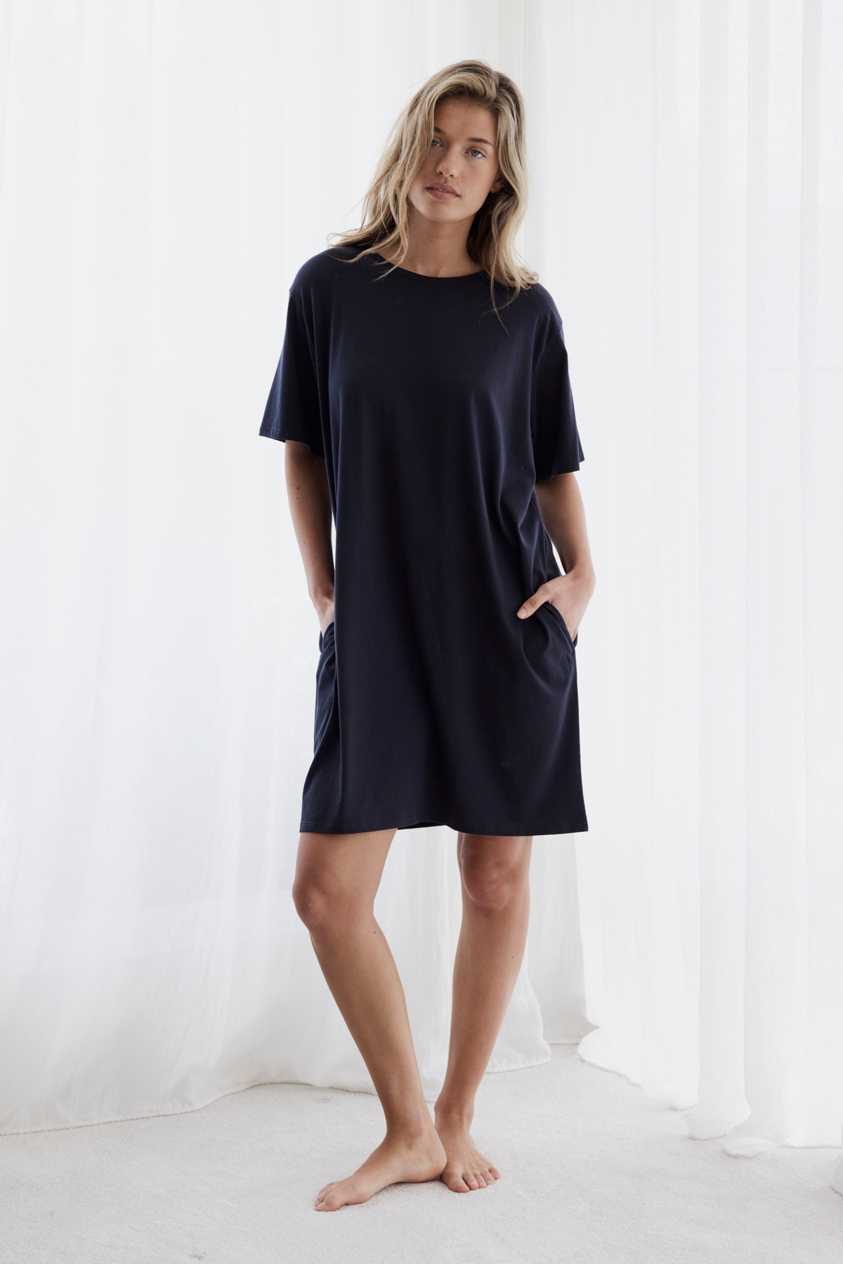 Boxy tee dress - Deep navy