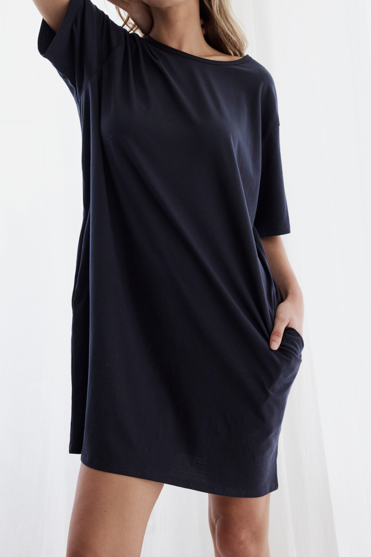 Boxy tee dress - Deep navy