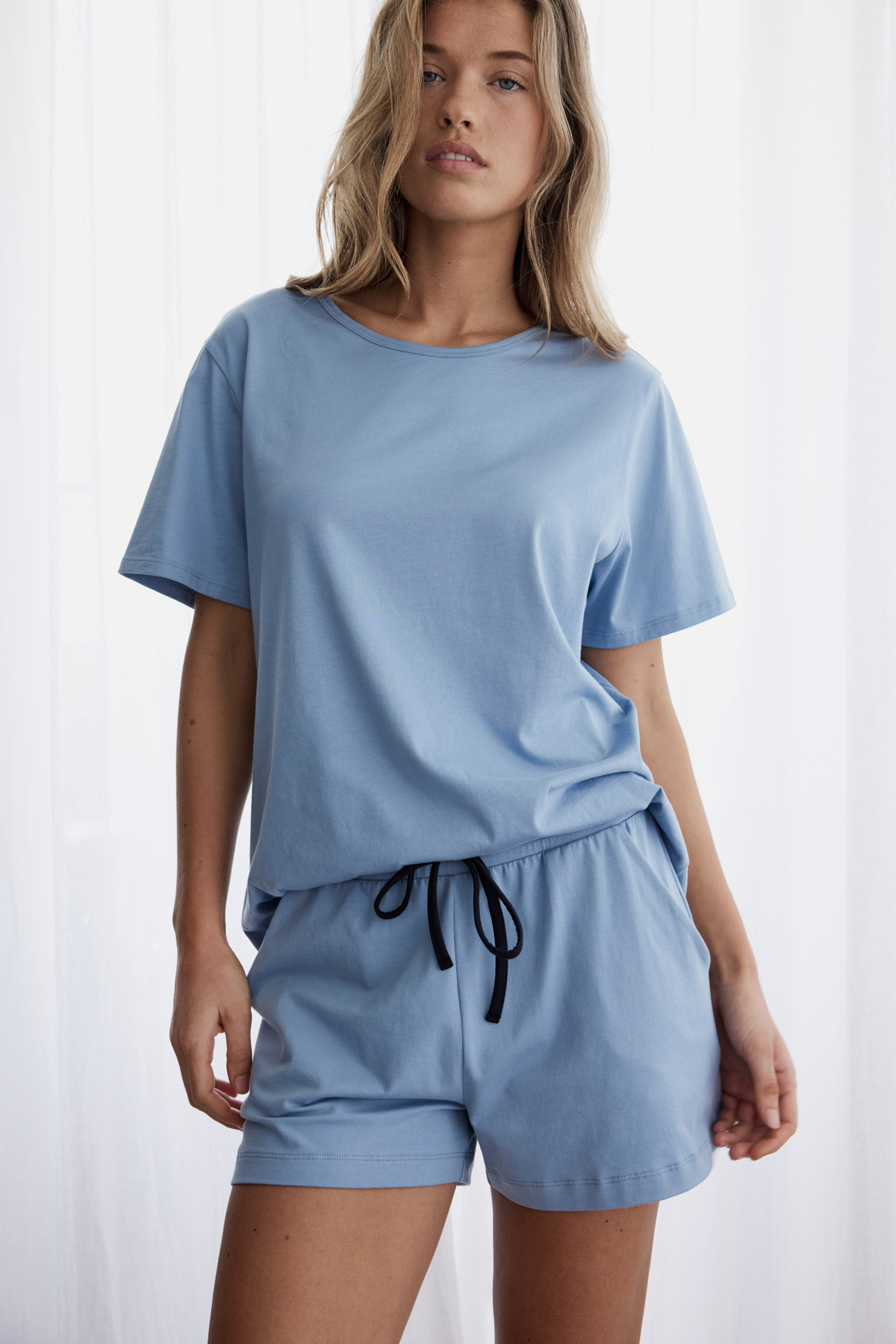 Staple tee - Dusty blue
