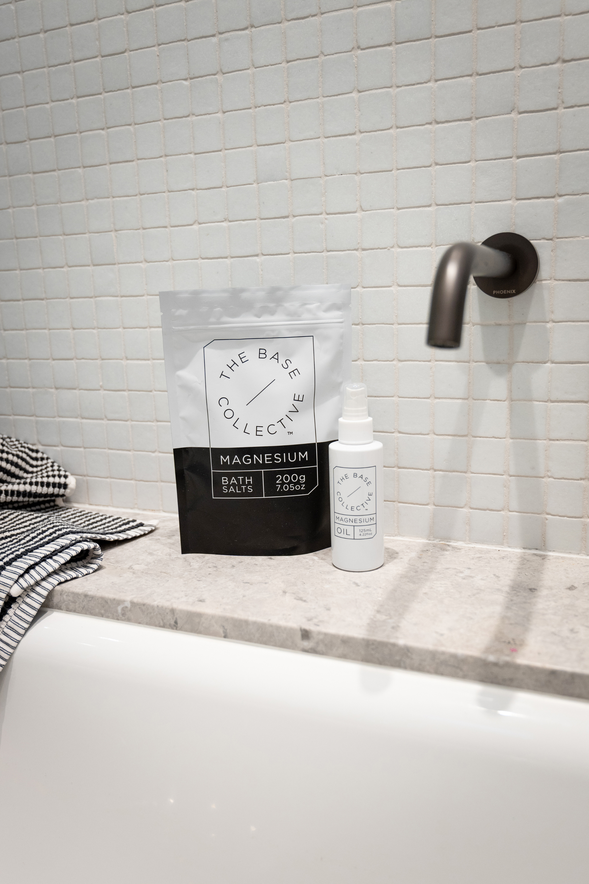 Magnesium bath salts and spray