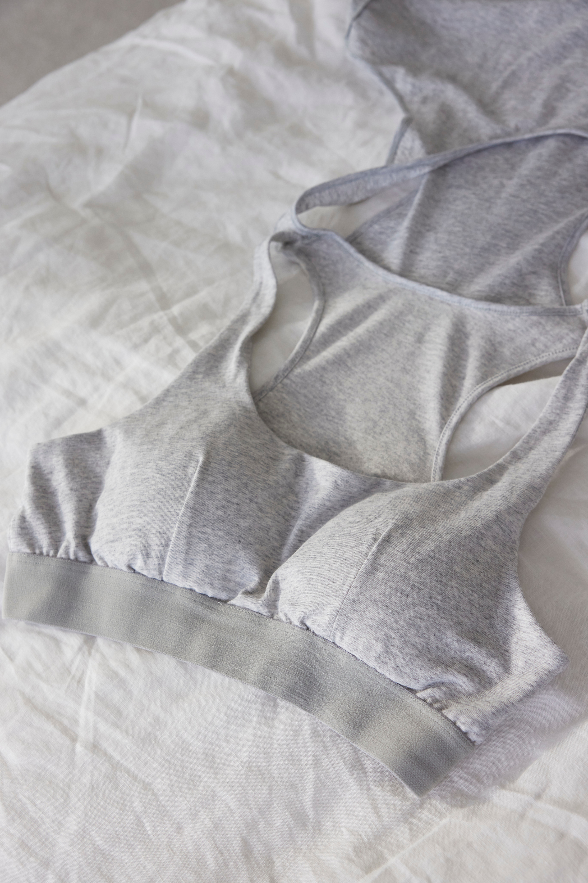 Racer back shelf bra PJ set - Dusty pink