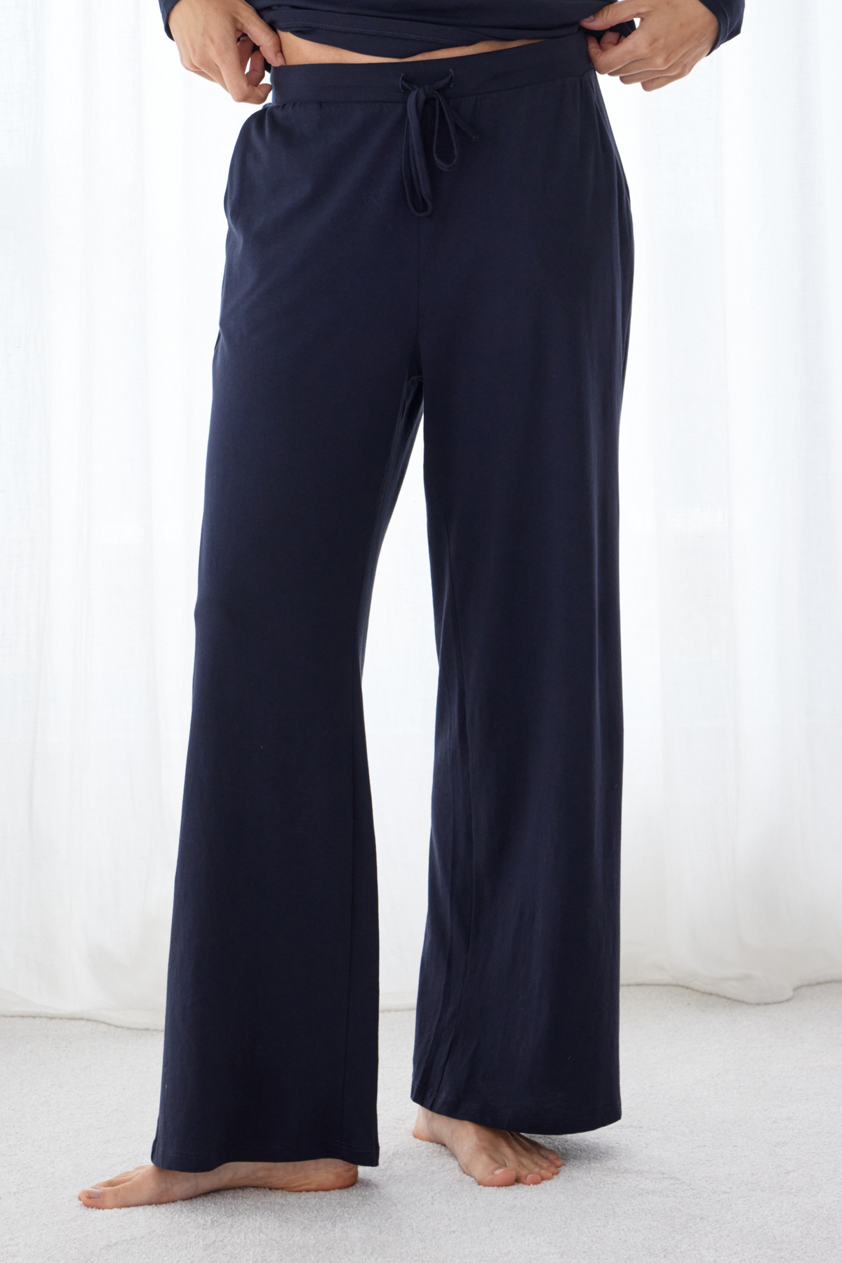 Button down lounge PJ set - Deep navy