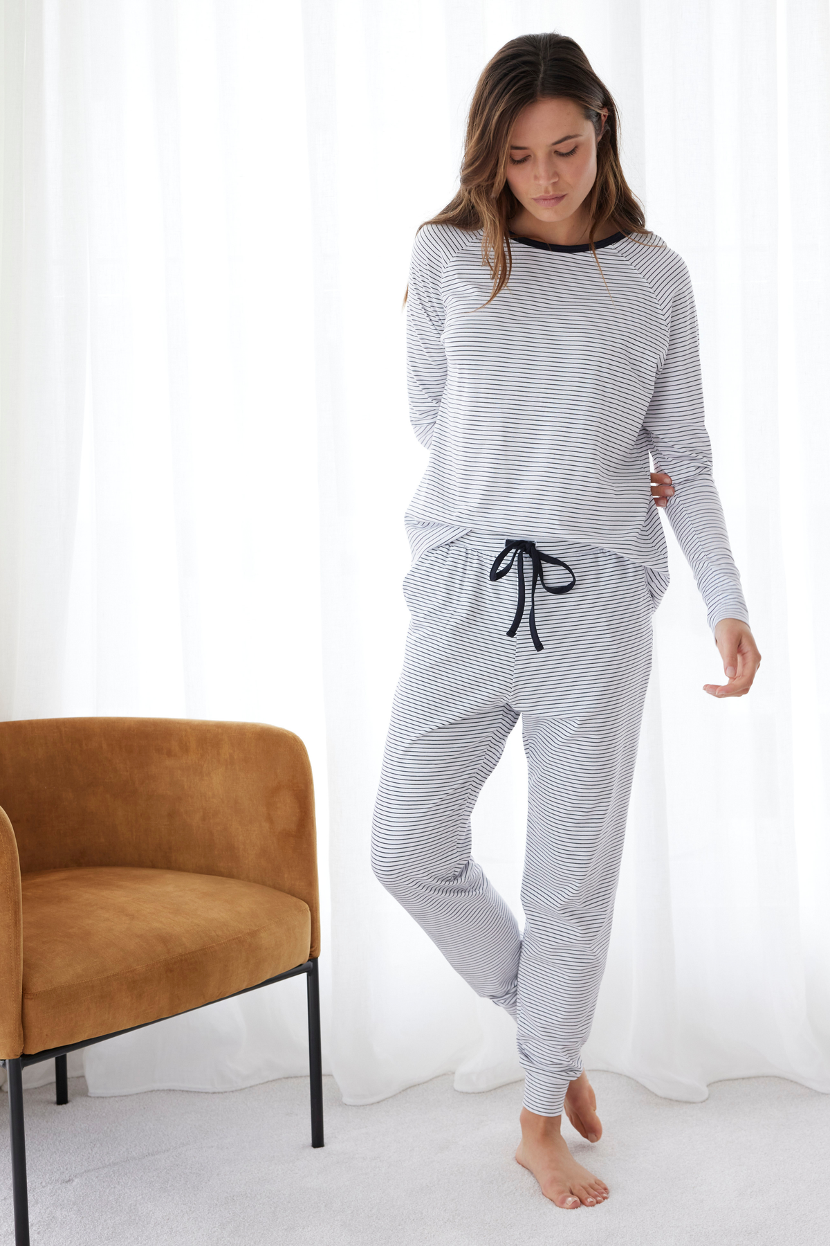 Jogger PJ set - Navy stripe