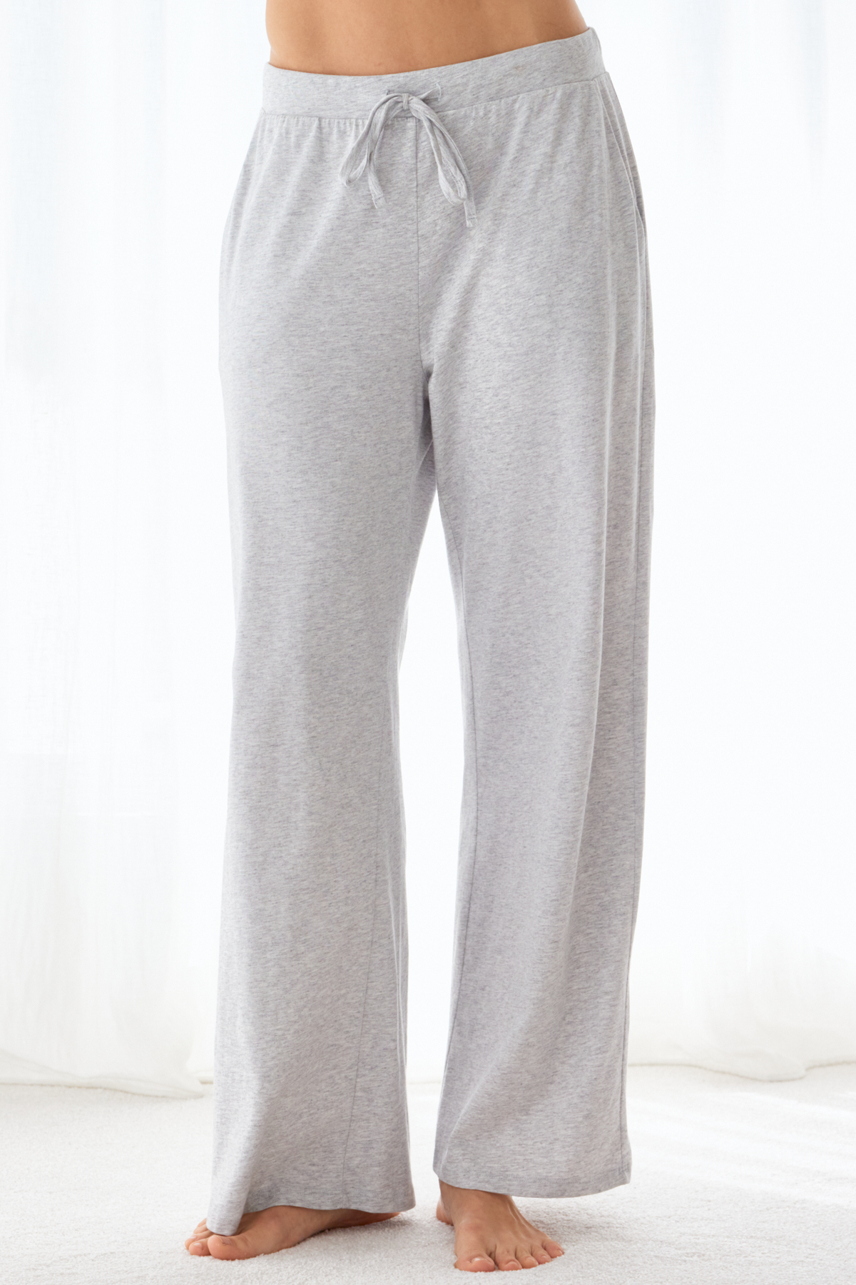 Shelf bra lounge PJ set - Cool grey marle