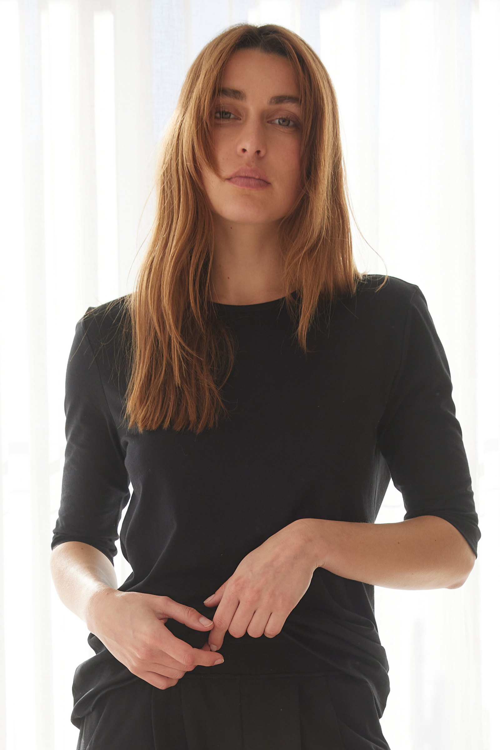 Elbow length sleeve tee