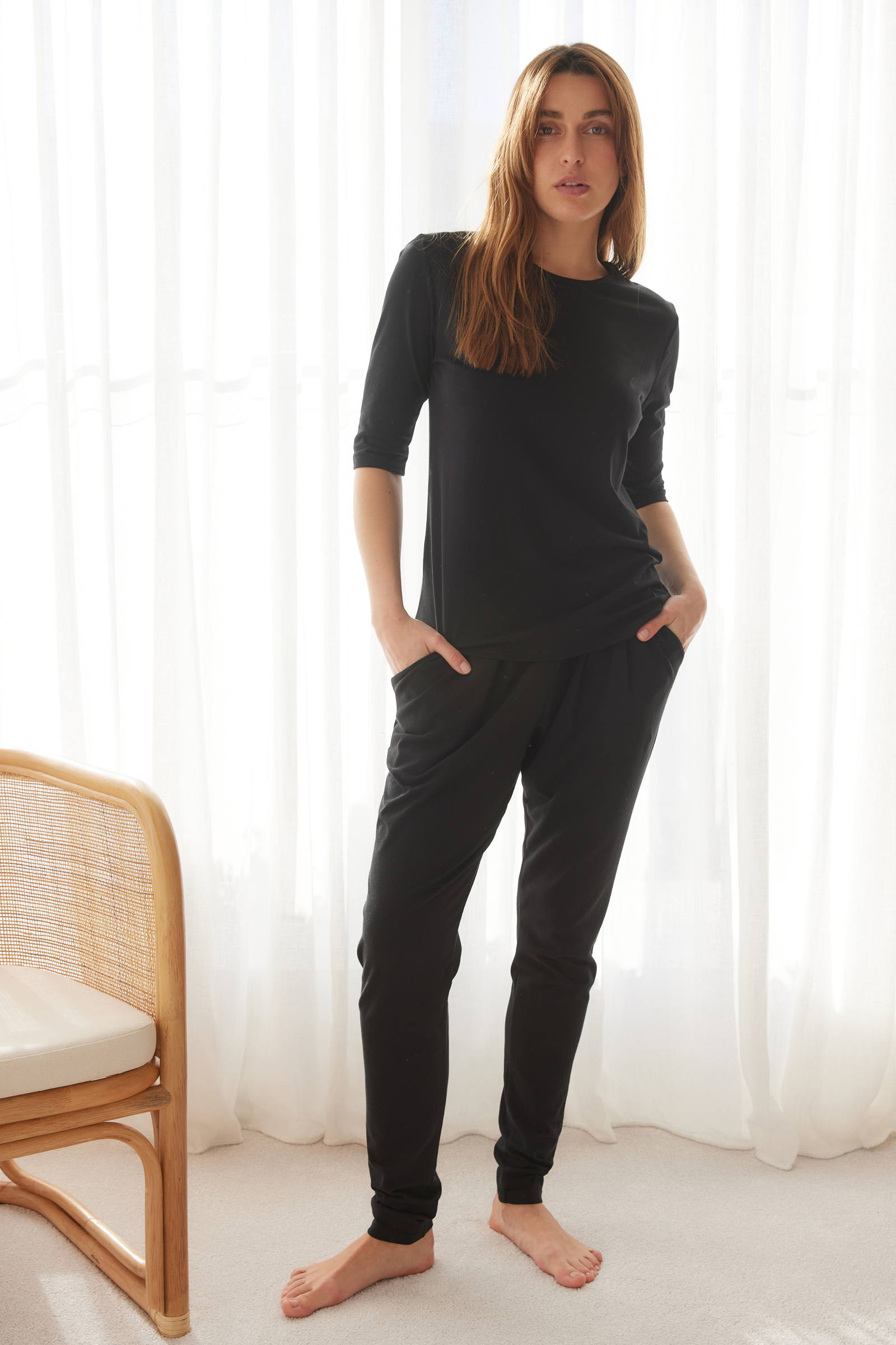 Elbow length sleeve tee