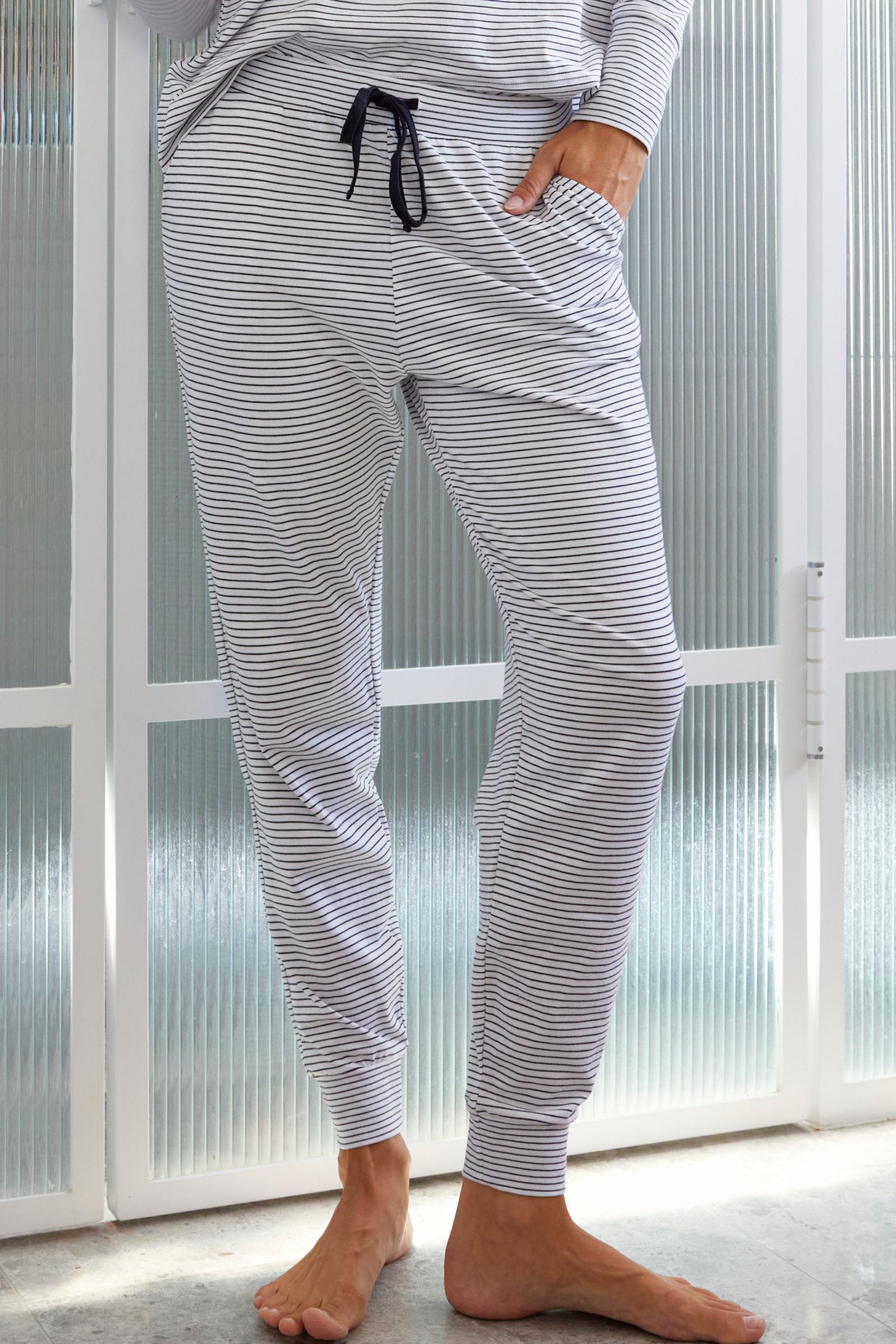 Jogger PJ set - Navy stripe